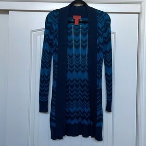 Missoni for Target blue chevron print cardigan sweater - Size XS